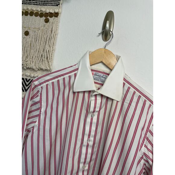 Vintage Turnbulls & Asser ltd %100 Cotton Mens Dress Stripped Shirt 16/41cm - Picture 7 of 8